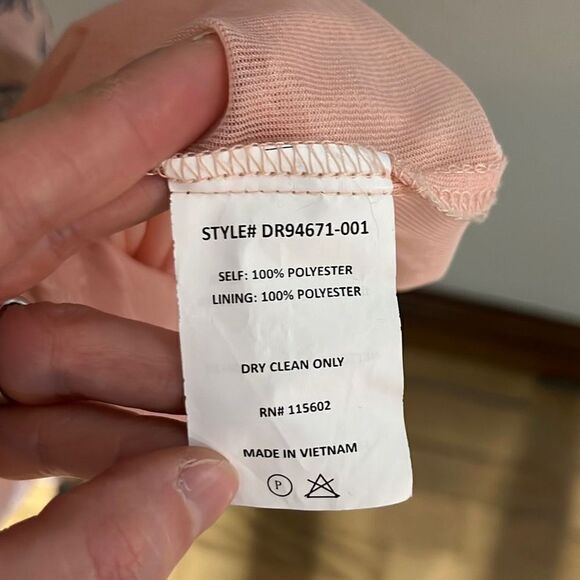 Lush Floral Maxi Sleeveless Halter Keyhole Back Pink Women's Dress Size Medium - Picture 11 of 11